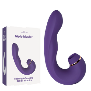 Triple Master ויברטור יונק רוטט וטופח Triple Master