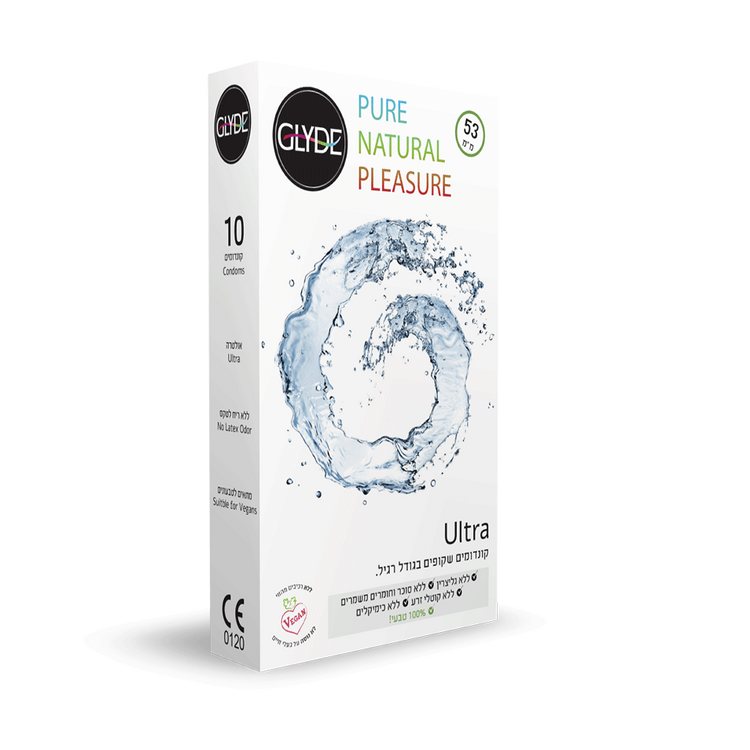 Glyde Ultra 53mm קונדומים טבעניים