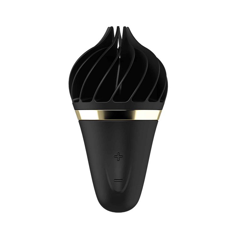 Sweet Treat ויברטור שחור מסתובב בצורת גלידה