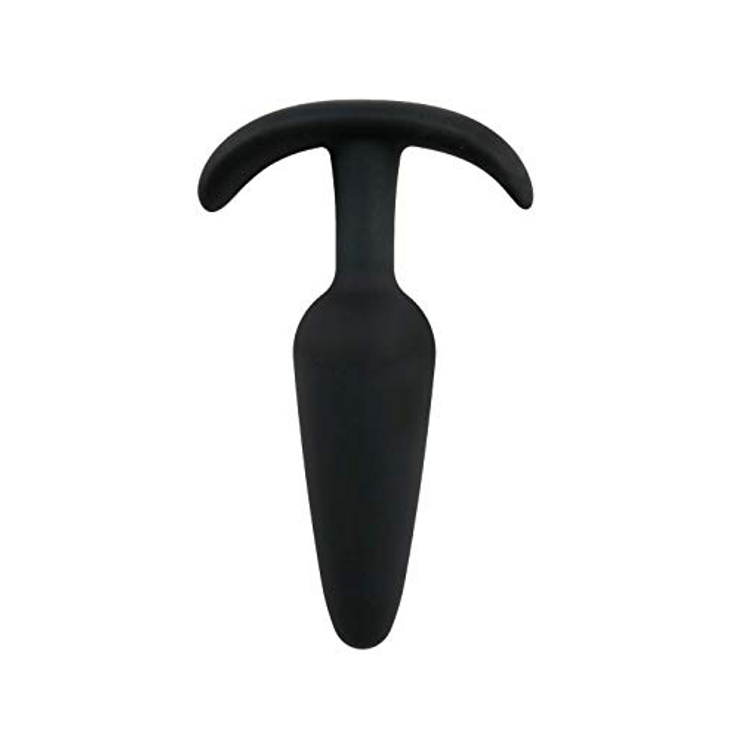 פלאג אנאלי שחור מסיליקון בינוני עובי 2.5 ס"מ