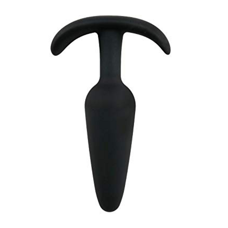 פלאג אנאלי שחור מסיליקון קטן עובי 2 ס"מ