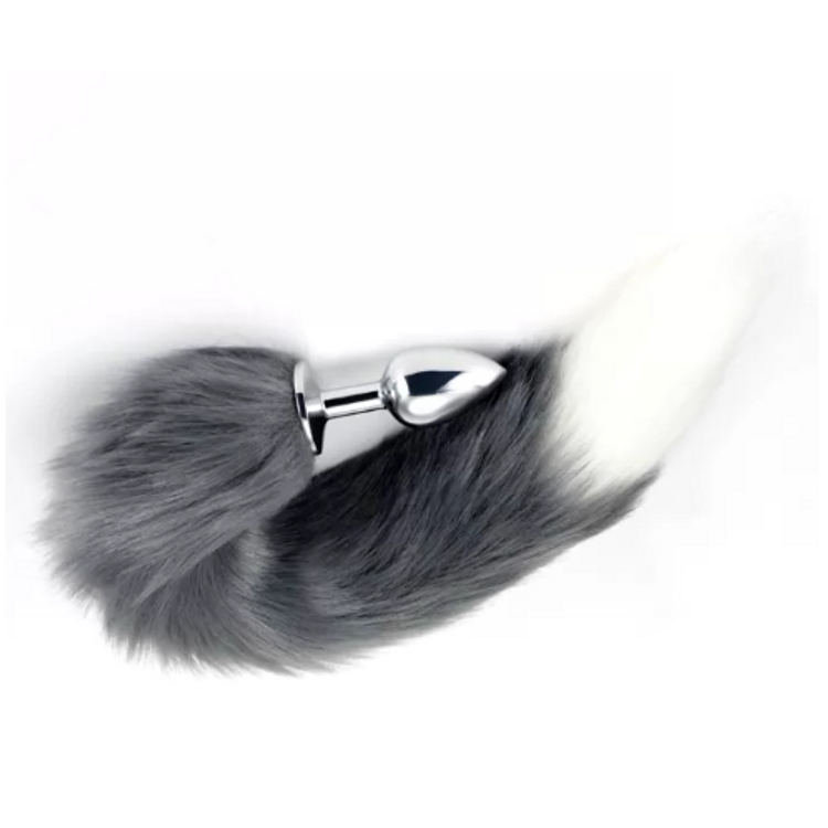 באט פלאג עם זנב אפור לבן 2.5 ס"מ