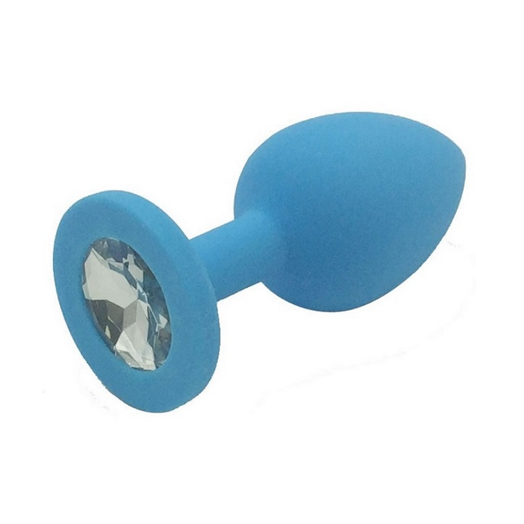 פלאג סיליקון בצבעים שונים עם קישוט אבן בקצה 3.5 ס"מ