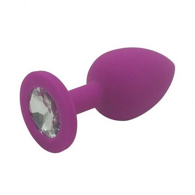 פלאג סיליקון בצבעים שונים עם קישוט אבן בקצה 3.5 ס"מ