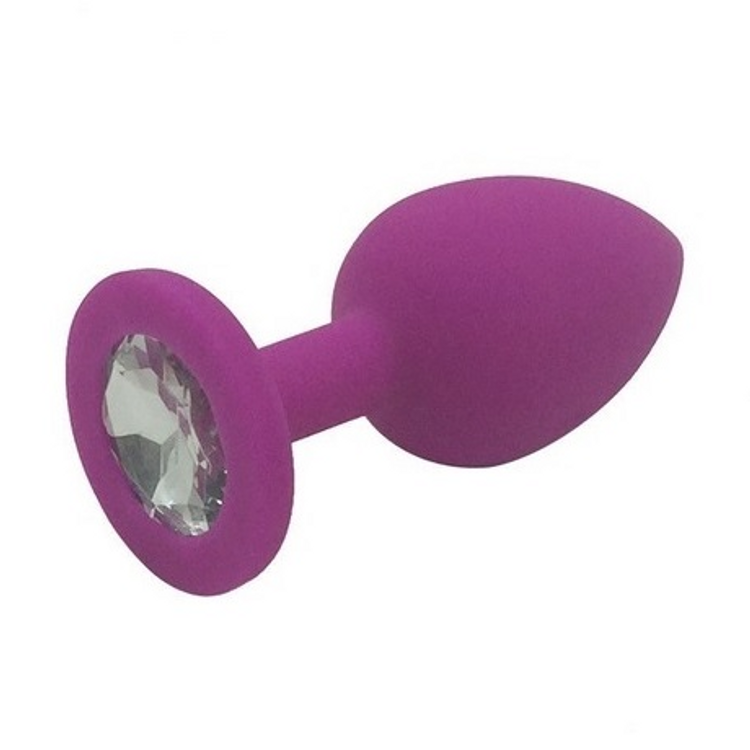 פלאג סיליקון בצבעים שונים עם קישוט אבן בקצה 2.75 ס"מ