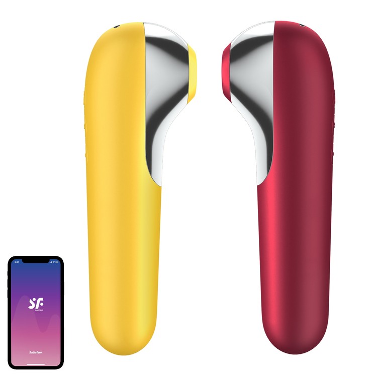 Dual Love ויברטור שואב יונק עם ראש לחדירה