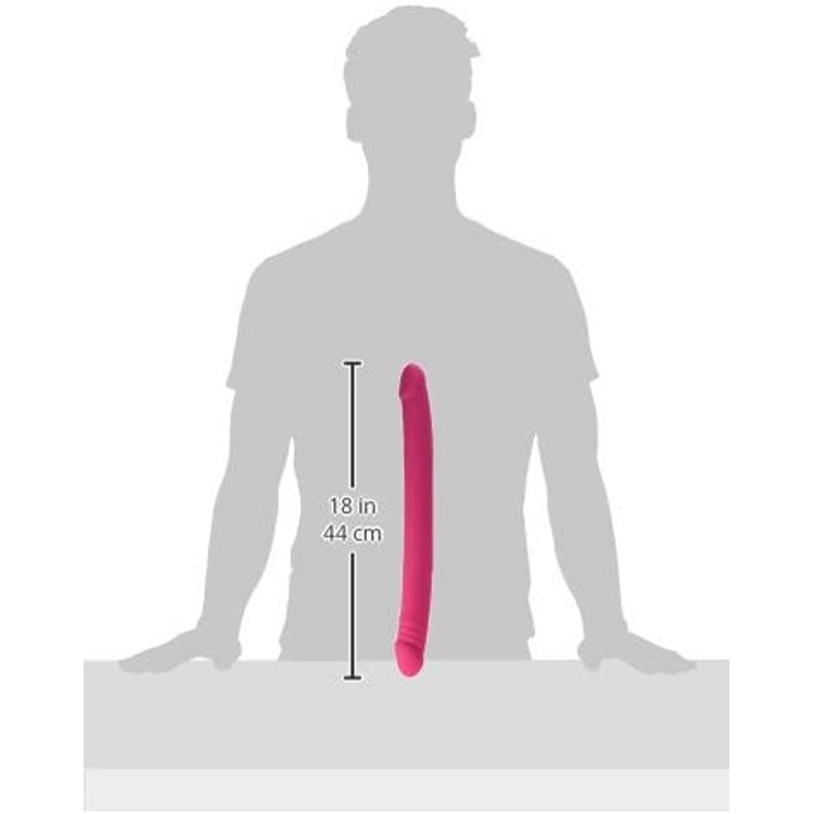 Real Double Do  דילדו כפול ארוך ורוד לוהט