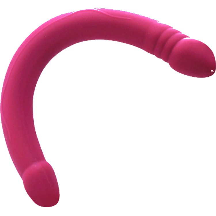 Real Double Do  דילדו כפול ארוך ורוד לוהט