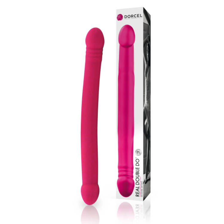 Real Double Do  דילדו כפול ארוך ורוד לוהט