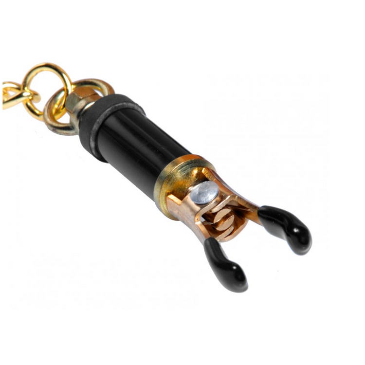 Deluxe מצבטי פטמות עם שרשרת זהב