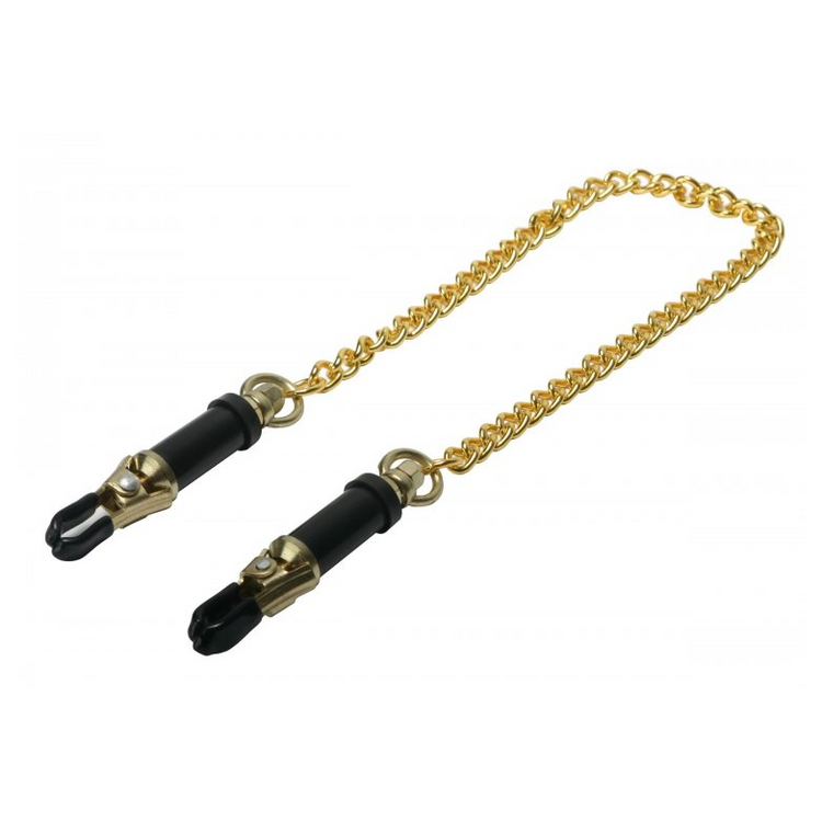 Deluxe מצבטי פטמות עם שרשרת זהב