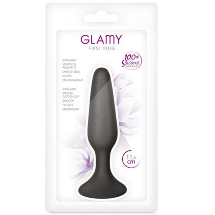 Glamy באטפלאג אנאלי שחור קטן עשוי סיליקון