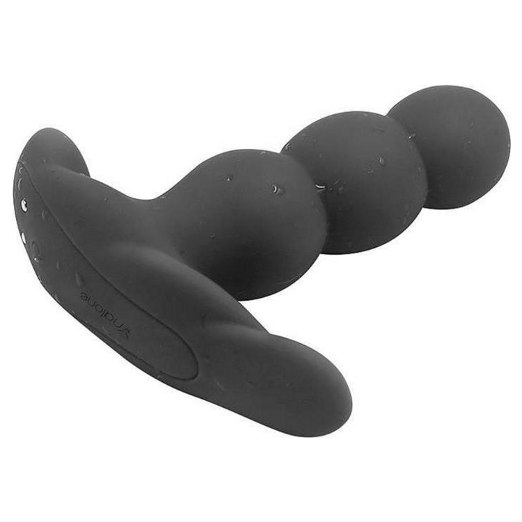 Pearl ויברטור אנאלי דמוי חרוזים עם שלט