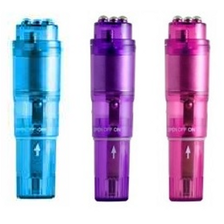 Pocket Pleasure ויברטור כיס קטן עם 4 ראשים מתחלפים - צבעים שונים Aphrodisia