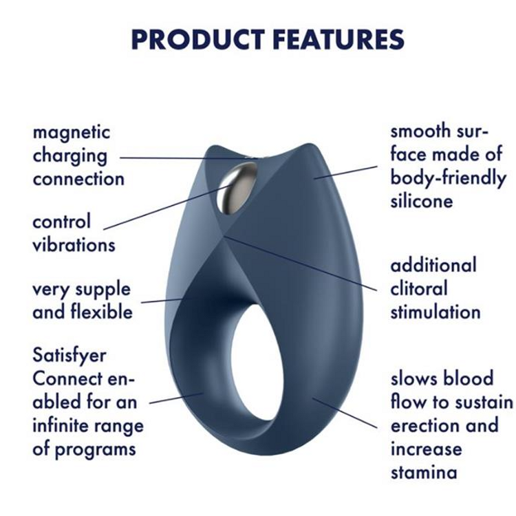 Royal One Satisfyer קוקרינג רוטט עם אפליקציה