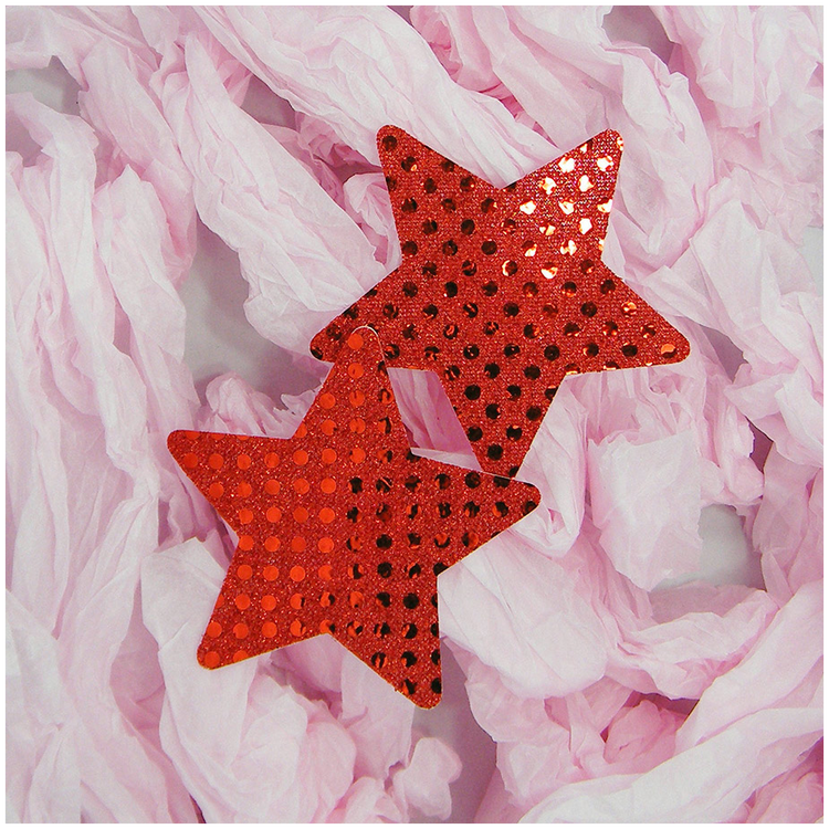 מדבקות פטמות אדום מבריק