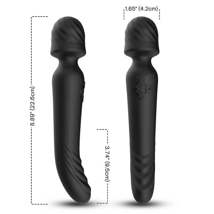 Double Wand Heat ויברטור וונד דו-צדדי מתחמם