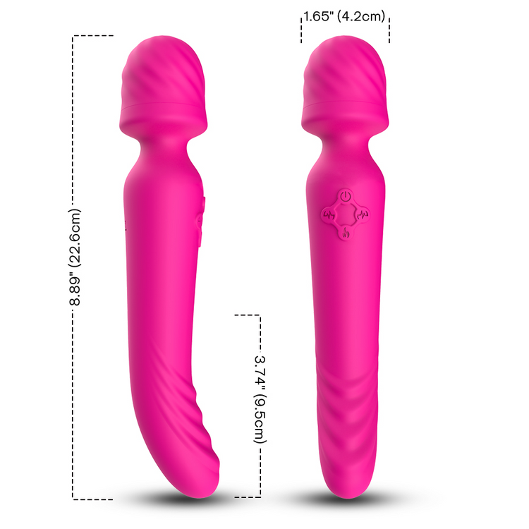 Double Wand Heat ויברטור וונד דו-צדדי מתחמם