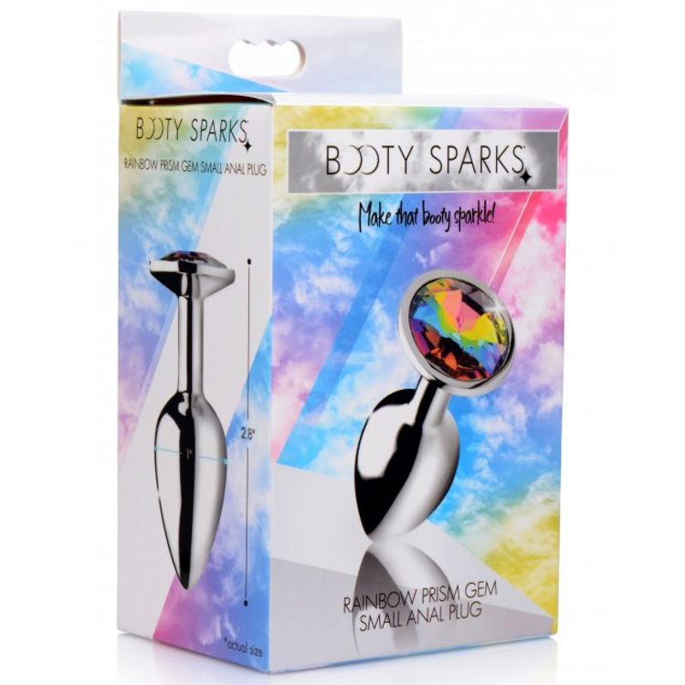 פלאג אנאלי עם יהלום בצבעי קשת