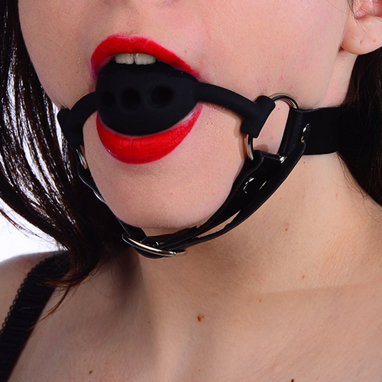 מחסום פה וסנטר מעור שחור מלא