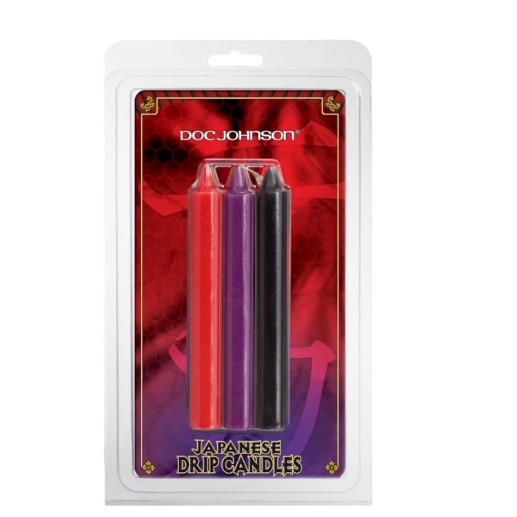 סט של 3 נרות צבעוניים למשחקיי טמפרטורה עשויים 100 אחוז פאראפין