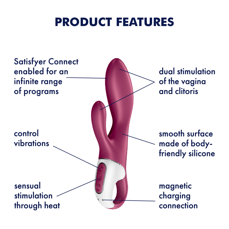 Heated Affair ויברטור משולב קשיח לגירוי נקודת ה-G והדגדגן מסדרת הויברטורים המתחממים של Satisfyer