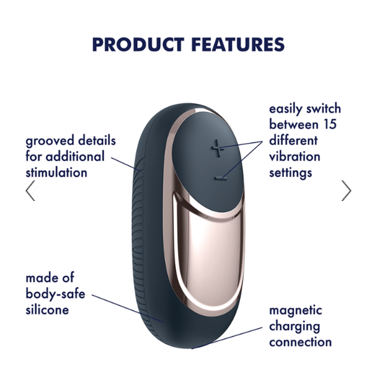 Satisfyer Dark Desire ויברטור שחור וזהב לדגדגן