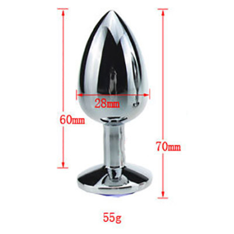 פלאג אנאלי מתכת קטן עם סמיילי