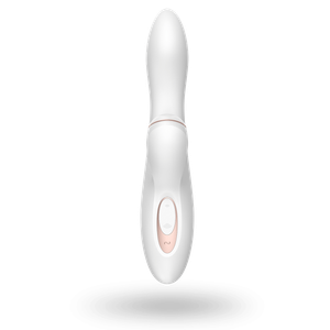 Pro Rabbit ויברטור לבן לגירוי פנימי עם יניקה לדגדגן Satisfyer