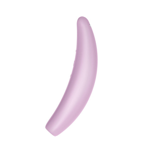 Curvy +3 שואב ורוטט לדגדגן בצבע ורוד המופעל באמצעות אפליקציה של Satisfyer
