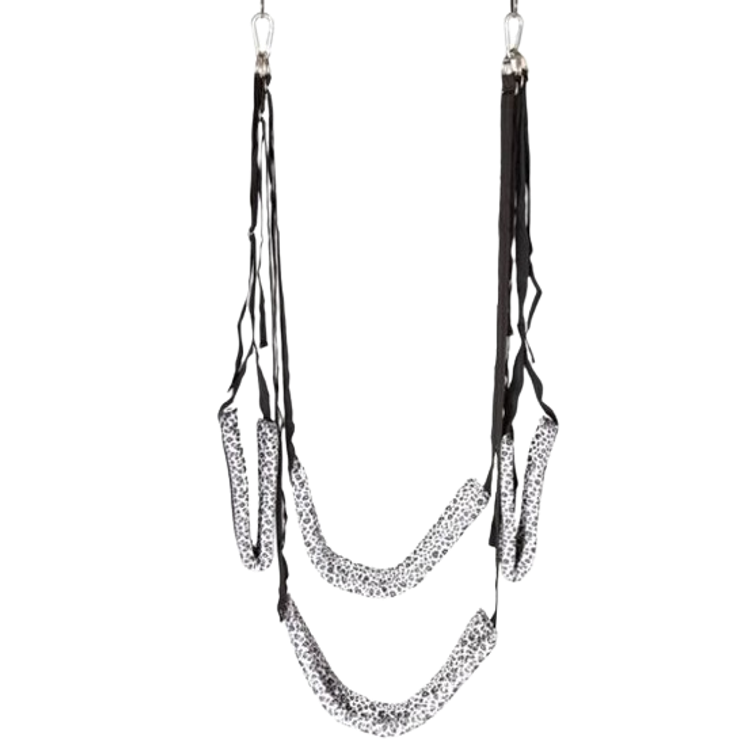 נדנדה ביתית מנומרת לבן