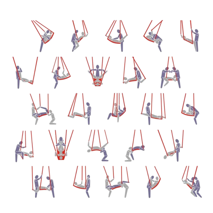 נדנדה ביתית מנומרת לבן