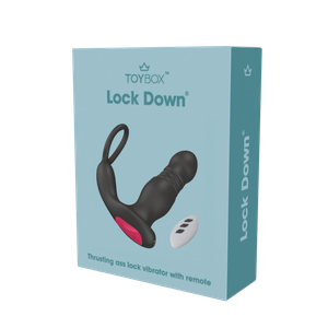 מעסה ערמונית לינארי רוטט עם שלט 'לוק דאון'