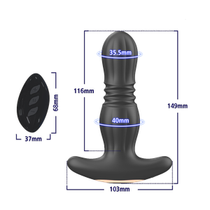 פלאג אנאלי לינארי רוטט עם שלט 'רר בוסטר 1'