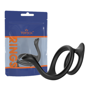 טבעת כפולה עם טוויסט 'דאבל סנייק רינג'