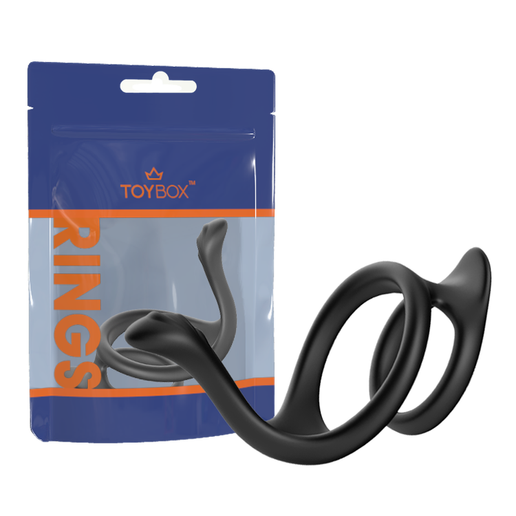 טבעת כפולה עם טוויסט 'דאבל סנייק רינג'