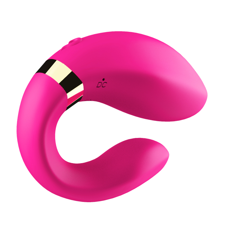 ויברטור זוגי עם שלט 'פלז'ר מייקר' ורוד