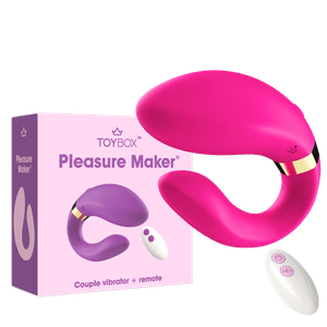 ויברטור זוגי עם שלט 'פלז'ר מייקר' ורוד