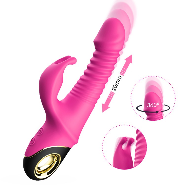 ויברטור מדמה חדירה ספירלית  'סופר ארנבי נבי' ורוד