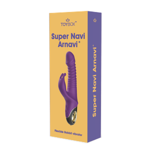 ויברטור מדמה חדירה ספירלית  'סופר ארנבי נבי' סגול