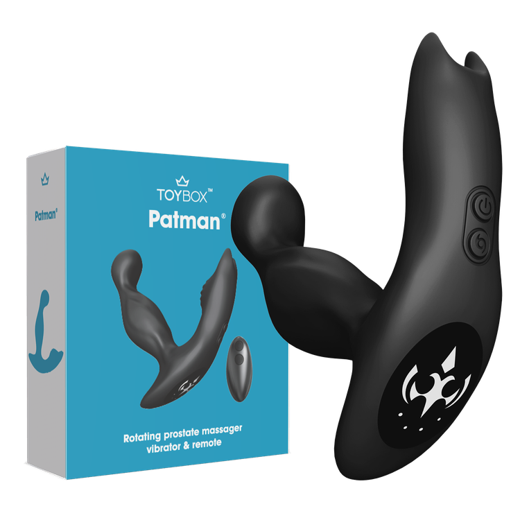 מענג אנאלי רוטט מסתובב עם שלט 'פאטמן'