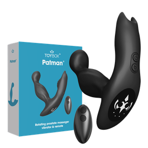 מענג אנאלי רוטט מסתובב עם שלט 'פאטמן'