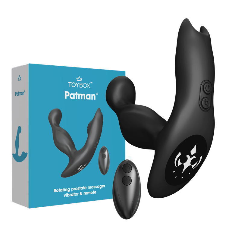 מענג אנאלי רוטט מסתובב עם שלט 'פאטמן'