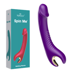 ויברטור רוטט ומסתובב 'ספין מי' סגול