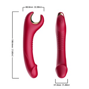 ויברטור רוטט ומסתובב 'ספין מי' אדום יין