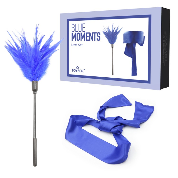 סט נוצת דיגדוג וכיסוי עיניים 'בלו מומנט'