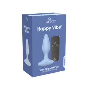 פלאג אנאלי רוטט עם שלט 'הפי וייב'