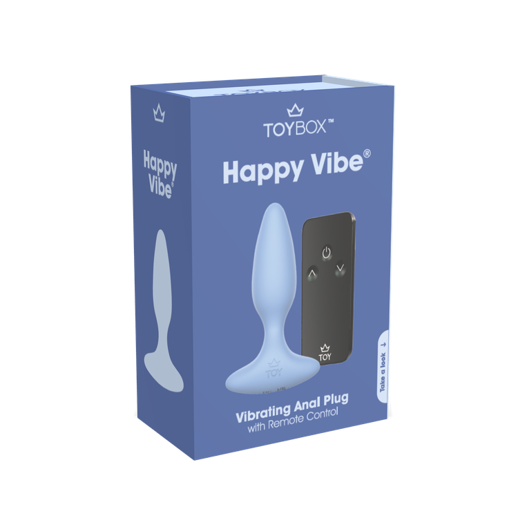 פלאג אנאלי רוטט עם שלט 'הפי וייב'