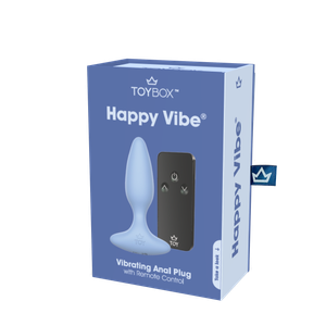 פלאג אנאלי רוטט עם שלט 'הפי וייב'