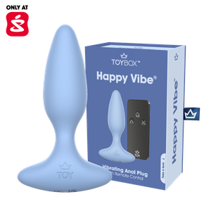 פלאג אנאלי רוטט עם שלט 'הפי וייב'